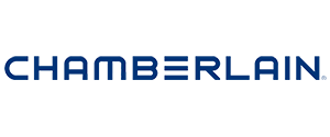 Chamberlain company logo in blue font