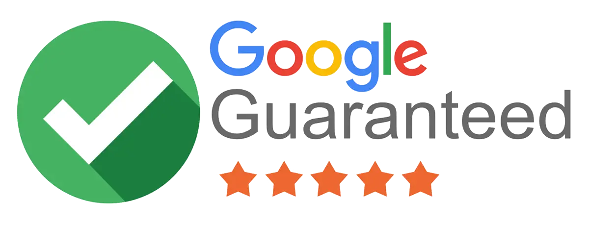 Google Guaranteed badge with five-star rating