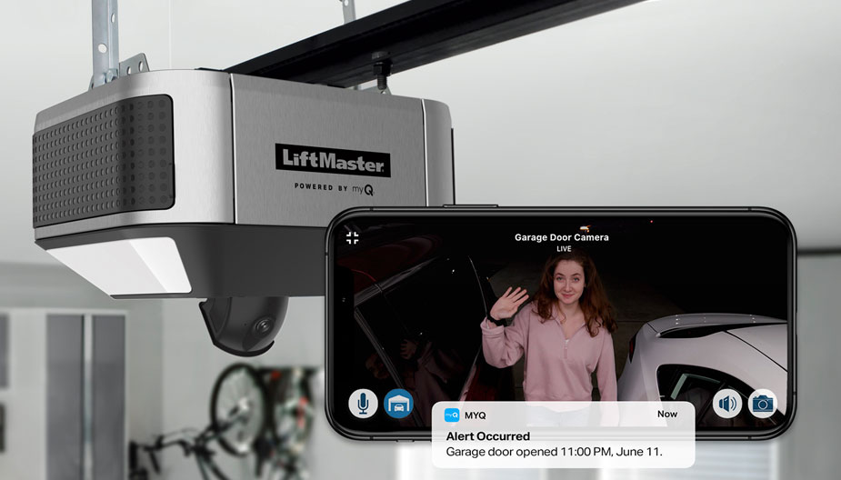 LiftMaster garage opener with phone alert notification