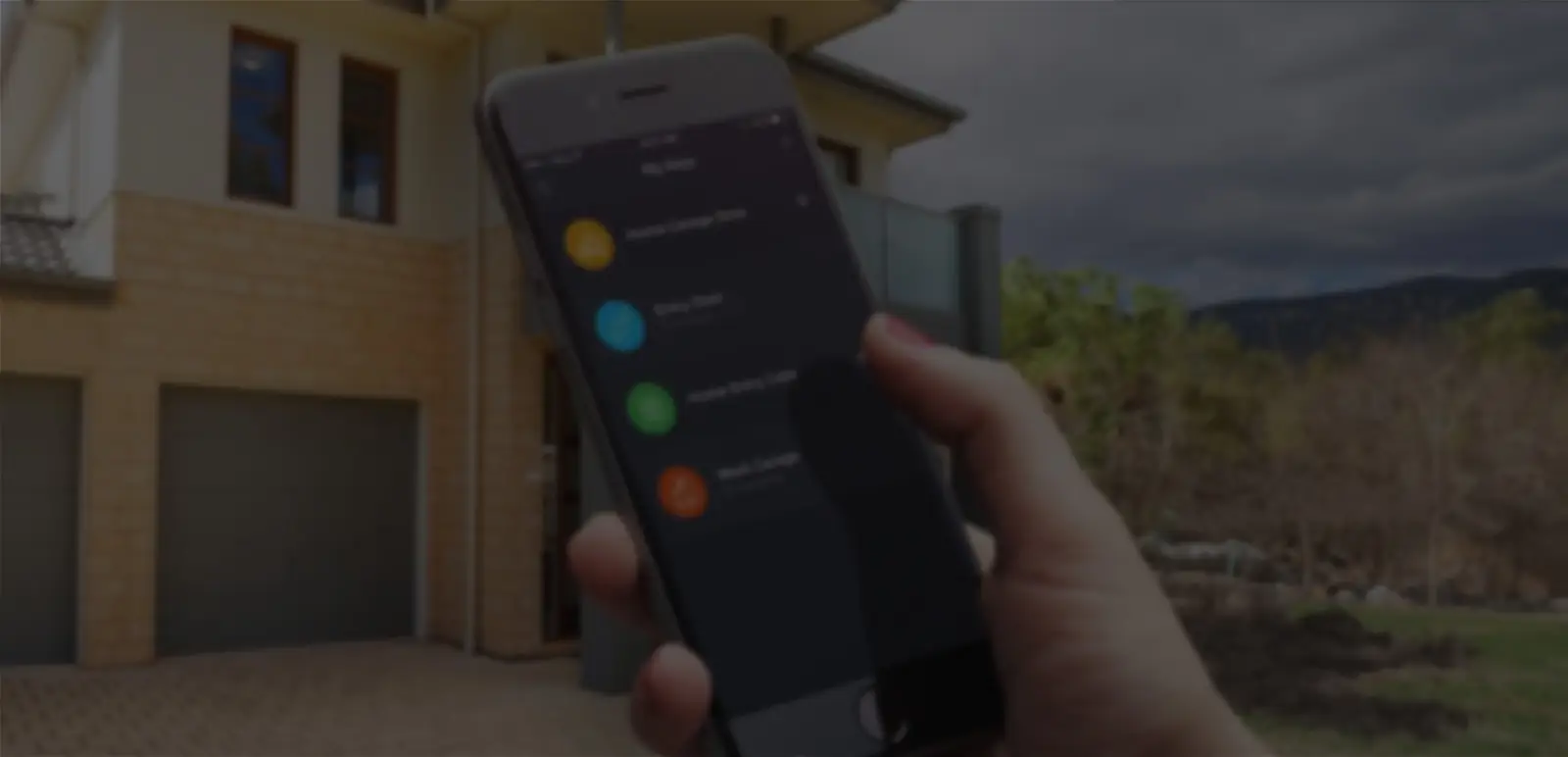 Smartphone controlling smart home entrance gates